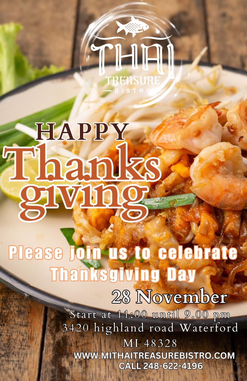 Thai Treasure Bistro Thanksgiving Celebration