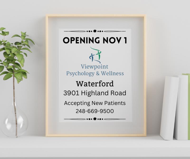 Viewpoint Psychology & Wellness Waterford Grand Opening